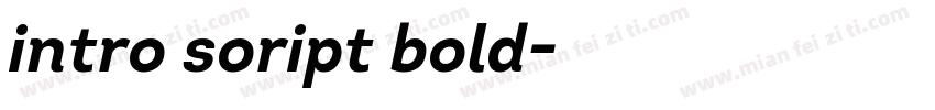 intro soript bold字体转换